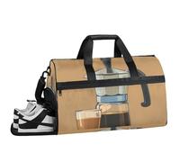 ducanll Borsone da palestra per caffè, da donna, impermeabile, per gli amanti del caffè, per gli amanti del caffè, borsone da viaggio per il fine settimana, per uomini e donne, borsa da notte con