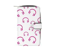 ducanll Portafoglio da donna con scomparti multipli per carte di credito e scomparto per cellulare, Amanti della musica, 19.7cm length, 11cm width, 3.5cm thickness