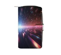 ducanll Portafoglio da donna con scomparti multipli per carte di credito e scomparto per cellulare, Artistico Astratto Modelli di Luce, 19.7cm length, 11cm width, 3.5cm thickness