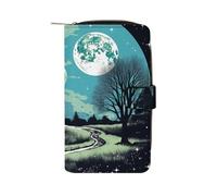ducanll Portafoglio da donna con scomparti multipli per carte di credito e scomparto per cellulare, Cielo notturno, 19.7cm length, 11cm width, 3.5cm thickness