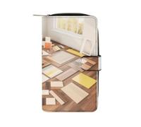 ducanll Portafoglio da donna con scomparti multipli per carte di credito e scomparto per cellulare, Camera Luce, 19.7cm length, 11cm width, 3.5cm thickness