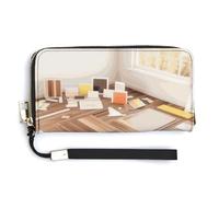 ducanll Portafoglio da donna con scomparti multipli per carte di credito e scomparto per cellulare, Camera Luce, 20cm length, 10.5cm width, 2.1cm thickness