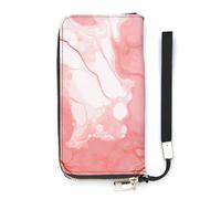 ducanll Portafoglio da donna con scomparti multipli per carte di credito e scomparto per cellulare, Motivo ambra rosa Dali, 20cm length, 10.5cm width, 2.1cm thickness