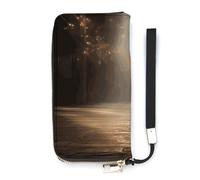 ducanll Portafoglio da donna con scomparti multipli per carte di credito e scomparto per cellulare, Motivo rustico con luce del sole, 20cm length, 10.5cm width, 2.1cm thickness