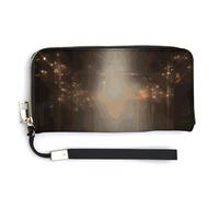 ducanll Portafoglio da donna con scomparti multipli per carte di credito e scomparto per cellulare, Motivo rustico con luce del sole, 20cm length, 10.5cm width, 2.1cm thickness