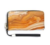 ducanll Portafoglio da donna con scomparti multipli per carte di credito e scomparto per cellulare, Motivo ambra, 20cm length, 10.5cm width, 2.1cm thickness