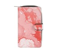 ducanll Portafoglio da donna con scomparti multipli per carte di credito e scomparto per cellulare, Motivo ambra rosa Dali, 19.7cm length, 11cm width, 3.5cm thickness