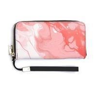 ducanll Portafoglio da donna con scomparti multipli per carte di credito e scomparto per cellulare, Motivo ambra rosa Dali, 20cm length, 10.5cm width, 2.1cm thickness