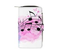 ducanll Portafoglio da donna con scomparti multipli per carte di credito e scomparto per cellulare, Nota Musica, 19.7cm length, 11cm width, 3.5cm thickness