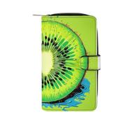ducanll Portafoglio da donna con scomparti multipli per carte di credito e scomparto per cellulare, Verde limone., 19.7cm length, 11cm width, 3.5cm thickness