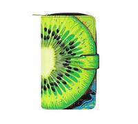 ducanll Portafoglio da donna con scomparti multipli per carte di credito e scomparto per cellulare, Verde limone., 19.7cm length, 11cm width, 3.5cm thickness