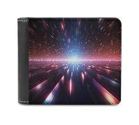 ducanll Portafoglio sottile da uomo, con blocco RFID, in pelle, regalo di compleanno per uomo, Artistico Astratto Modelli di Luce, 11.7x9.5cm, Artistico Astratto Modelli di Luce