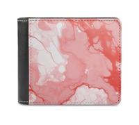 ducanll Portafoglio sottile da uomo, con blocco RFID, in pelle, regalo di compleanno per uomo, Motivo ambra rosa Dali, 11.7x9.5cm, Motivo ambra rosa Dali