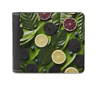 ducanll Portafoglio sottile da uomo, con blocco RFID, in pelle, regalo di compleanno per uomo, Texture Limone, 11.7x9.5cm, Texture Limone