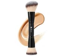 DUcare Pennello da Trucco Doppia Estremità, Pennello Fondotinta Liquido e Correttore - Doppia Estremità per Liquidi, Polveri, Sfumare e Contorni