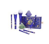 DUcare Set di 6 pennelli per il make-up natalizio, sintetici di alta qualità, per fondotinta, sfumatura, cipria, blush, correttore e ombretto, set regalo