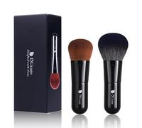 DUcare Set di pennelli per polvere e fondotinta, set da 2 mini pennelli per trucco, pennello Kabuki, pennello per cipria, blush e fondazione liquida.