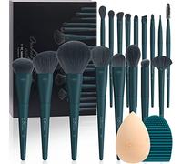 DUcare Set di pennelli per trucco 17 pezzi con tappetino per la pulizia delle spazzole e spugna per il trucco Kit professionale per cipria in polvere per ombretti in polvere Confezione regalo
