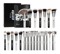 DUcare Set Pennelli Make up Professionali da 31 Pezzi con Borsa Kit di Pennelli per Occhi Sintetici di Alta Qualità (Nero Bianco)