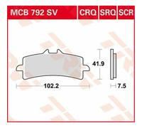 Ducati 1098 2007-2008 TRW Sv Serie Sindered Pastiglie Freno MCB792SV
