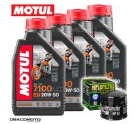 Ducati 821 Hypermotard SP 2013-2015 Tagliando Olio Motul 7100 20W-50 4T 4 lit...