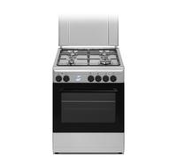 Ducati Cucina a Gas 4 Fuochi Forno elettrico con Grill LxP 60x60 cm colore Inox - SD664XE