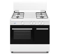 Ducati Cucina a Gas 4 Fuochi Forno a Gas Larghezza x Profondità 90x60 cm Vano Portabombola colore Bianco - SD490GW