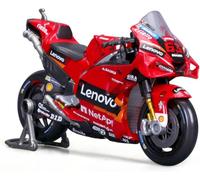 DUCATI DESMOSEDICI BAGNAIA Modello 1/18 11cm Moto Gp 2022 Pilota nr 63 Maisto