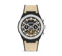 Ducati DT004 - Orologio analogico da uomo, 43,5 mm, con quadrante beige, cinturino in pelle beige