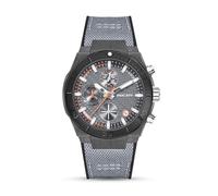 Ducati DT007 - Orologio analogico da uomo, 43,5 mm, quadrante grigio, cinturino in pelle grigia, orologio analogico