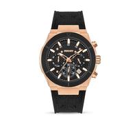 Ducati Orologio analogico da uomo con quadrante nero-DTWGO0000901, nero, standard, Cinturino