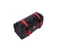 DUCATI Sacca Porta Pieghevoli, Accessori Bicicletta Unisex Adulto, Nero Con Dettagli Rossi, Taglia Unica