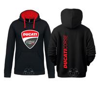 DUCATI FELPA CON CAPPUCCIO MOTO MOTOGP MECCANICA BOLOGNA ITALIA ROSSO