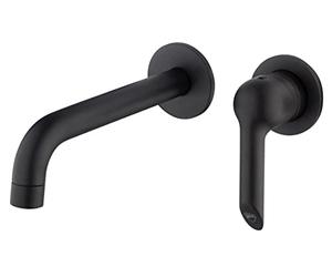 DUCATI - HD100 MISCELATORE LAVABO A MURO NERO/SATINATO