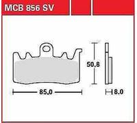 MCB856SV PASTIGLIA FRENO SINTERED METAL DUCATI SCRAMBLER 803 ABS CLASSIC 2015