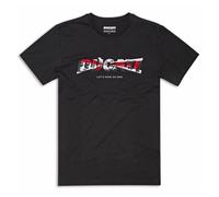 Ducati Logo 2.0 T-Shirt Nero Maniche Corte Cotone Girocollo