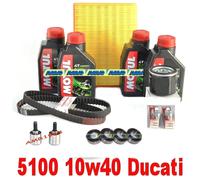 DUCATI MONSTER 600 620 ie KIT TAGLIANDO FILTRI +MOTUL 5100 10W40 + CINGHIE ORIG.