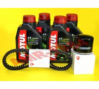 DUCATI MONSTER 600 620 KIT TAGLIANDO FILTRO OLIO + MOTUL 5100 10W40 + CINGHIE