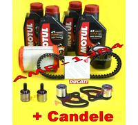 DUCATI MONSTER 696 IE KIT TAGLIANDO FILTRI + MOTUL 7100 10W40 CINGHIE TENDITORI