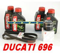 DUCATI MONSTER 696 IE KIT TAGLIANDO FILTRO + MOTUL 5100 10W40 +CINGHIE original