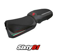 Ducati Multistrada V2 2025 Coprisedile Tappezzeria Grigia Bandiera Italiana Nera