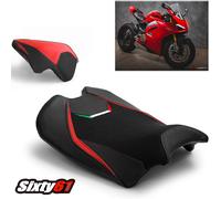 Ducati Panigale V4 Sedile Cover 2018-2021 Red Veloce Luimoto Tec-Grip Front Rear