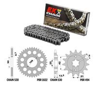 DUCATI PANTAH 600 1982-1982 catena corona pignone kit 530 PBR EK 316G