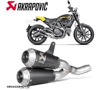 DUCATI SCRAMBLER 800 2015-2020 Scarico AKRAPOVIC Titanio Nero RC S-D8SO4-CUBT...