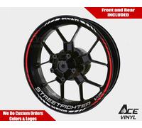 DUCATI StreetFighter V2 Decalcomanie Ruote Cerchi Adesivi Strisce Set