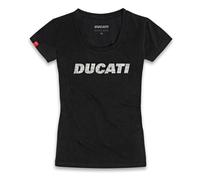 Ducati T-Shirt Donna nera Maniche Corte Girocollo Misto Cotone