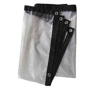 DUCCM Teloni Impermeabili Occhiellati Trasparenti, Multiuso Polietilene Teloni Antipioggia Copertura Trasparente Antistrappo Bordato Rinforzato per Gazebo Mobili (Color : Clear, Size : 2x8m)