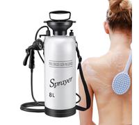 Ducha Portátil De Campamento - Pulverizador Manual De Agua, Bomba De Presión Ligera | Diseño Ergonómico Facilita Limpieza Exterior Completa, Solución Versátil Jardín Playa Viaje Coche Mascotas