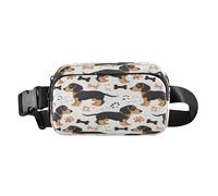 Duchshund Dog Cute Bones Cute Fanny Marsupio per piccoli uomini d'affari multiuso con cinghia regolabile per allenamento corsa escursionismo mariconeras de cintura para hombre