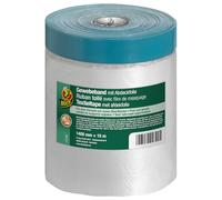 DUCK 112-00 - Pellicola di mascheratura con nastro rinforzato per interni ed esterni, per pittura e verniciatura, 1400 mm x 15 m